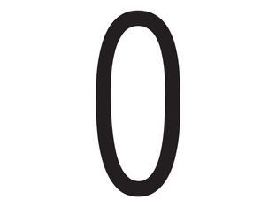 Pickup Déco Mila - Étiquette autocollante 60 mm - Lettre O - noir