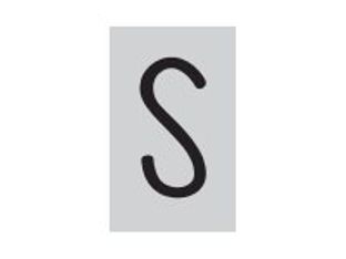 Pickup Déco Mila - Étiquette autocollante 60 mm - Lettre S - noir