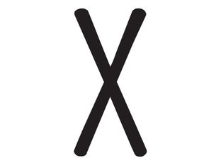 Pickup Déco Mila - Étiquette autocollante 60 mm - Lettre X - noir