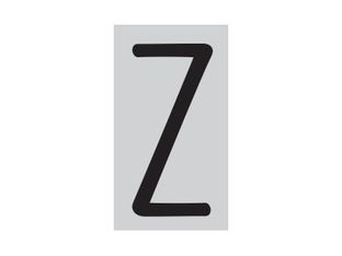 Pickup Déco Mila - Étiquette autocollante 60 mm - Lettre Z - noir