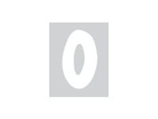 Pickup Déco Emma - Étiquette autocollante 70 mm - Chiffre 0 - blanc