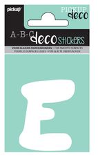 Pickup Déco Emma - Étiquette autocollante 70 mm - Lettre E - blanc