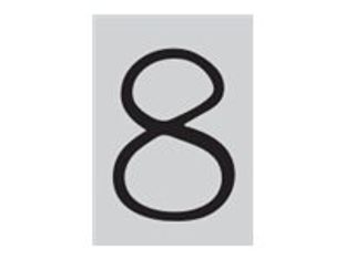 Pickup Déco Lynn - Étiquette autocollante 120 mm - Chiffre 8 - noir