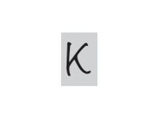 Pickup Déco Lynn - Étiquette autocollante 120 mm - Lettre K - noir