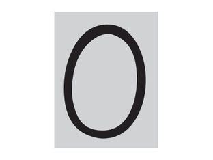 Pickup Déco Lynn - Étiquette autocollante 120 mm - Lettre O - noir