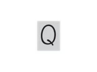 Pickup Déco Lynn - Étiquette autocollante 120 mm - Lettre Q - noir
