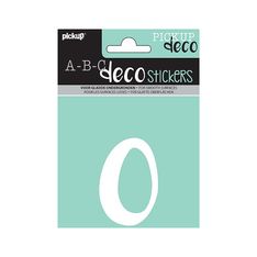 Pickup Déco Zoé - Étiquette autocollante 110 mm - Chiffre 0 - blanc