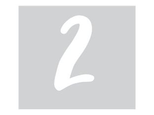 Pickup Déco Zoé - Étiquette autocollante 110 mm - Chiffre 2 - blanc