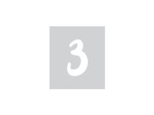 Pickup Déco Zoé - Étiquette autocollante 110 mm - Chiffre 3 - blanc