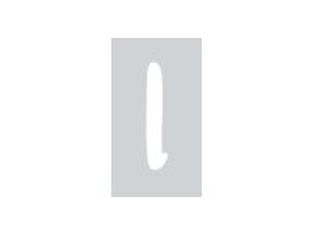 Pickup Déco Zoé - Étiquette autocollante 110 mm - Lettre L - blanc