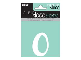 Pickup Déco Zoé - Étiquette autocollante 110 mm - Lettre O - blanc