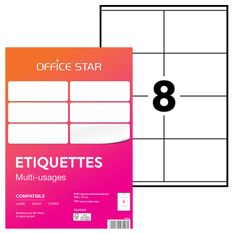 Office Star - 800 Étiquettes multi-usages blanches - 105 x 70 mm - réf OS43426