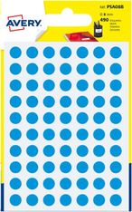 Avery - 490 Pastilles adhésives - bleu - diamètre 8 mm