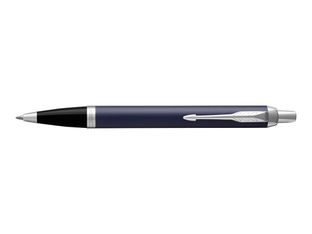 Parker IM - Stylo à bille bleu/argent - encre bleue