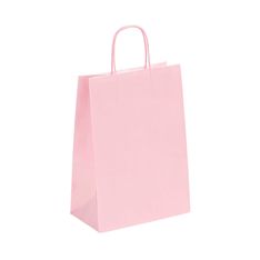 50 Sacs cadeau kraft - poignées torsadées - 23 cm x 12 cm x 30 cm - fuchsia