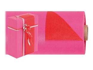 Logistipack - Papier cadeau kraft réversible - 70 cm x 40 m - 60 g/m² - rouge/rose