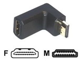 MCL Samar - adaptateur coudé HDMI type A (M) vers HDMI type A (F)