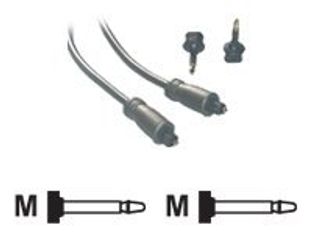 MCL Samar - câble audio optique Toslink (M)/(M) + adaptateur - 1 m