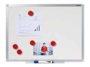 DAHLE - Tableau blanc émaillé 100 x 150 cm - magnétique - cadre alu renforcé