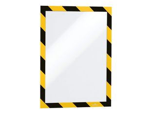 Durable Duraframe Magnetic Security - Cadre d'affichage magnétique bicolore - A4 - jaune/noir