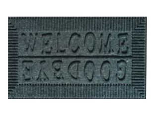 Tapis aiguilleté & caoutchouc - 45 x 75 cm - gris