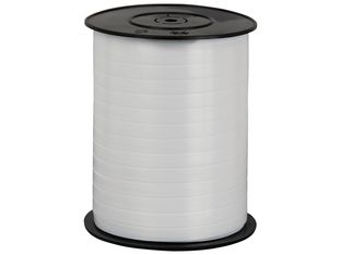 Logistipack - Bolduc brillant - ruban d'emballage 7 mm x 500 m - blanc