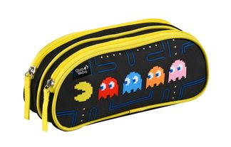 Quo Vadis - Trousse scolaire - Rectangle - Pac man - Toile (polyester) - 2 compartiment(s)