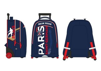 PSG Sac à dos à roulettes 2 compartiments Quo Vadis