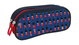 Trousse Union Jack triangulaire - 2 compartiments - Quo Vadis