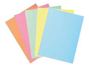 Exacompta Super 210 - 50 Chemises 2 rabats - 210 gr - couleurs pastels assorties