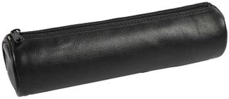 Trousse Merinos GM ronde - 1 compartiment - cuir de mouton noir - Quo Vadis