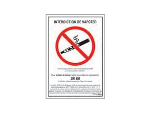 Pickup - Plaque de signalisation - 230 x 330 mm - interdiction de vapoter