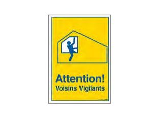 Pickup - Plaque de signalisation - 230 x 330 mm - attention voisins vigilants