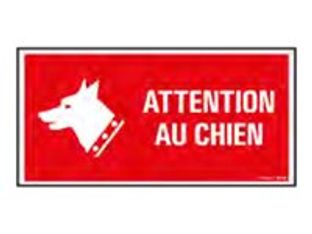 Pickup - Panneau de signalisation - 300 x 150 mm - Attention au chien