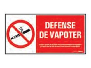 Pickup - Panneau de signalisation - 300 x 150 mm - Défense de vapoter