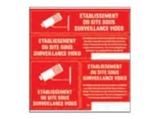 Pickup - Pictogramme - Site sous surveillance vidéo - 4 autocollants 15 x 15 cm