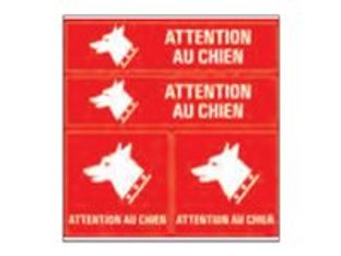 Pickup - Pictogramme - Attention au chien - 4 autocollants 150 x 150 mm