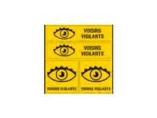 Pickup - Pictogramme - Voisins vigilants - 4 autocollants 15 x 15 cm