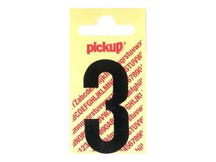 Pickup - Étiquette autocollante - 90 mm - Chiffre 3 - noir mat