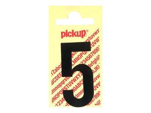 Pickup - Étiquette autocollante - 90 mm - Chiffre 5 - noir mat