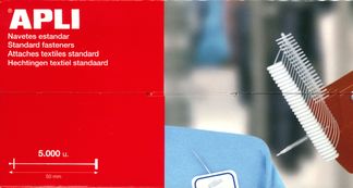 Attaches textiles 50 mm – Boîte de 5000 pour étiquetage rapide, précis et sans abîmer les textiles