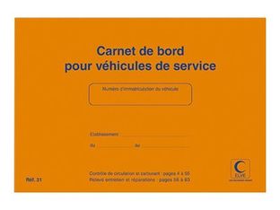 ELVE - Carnet de bord véhicule de service - 15 x 21 cm