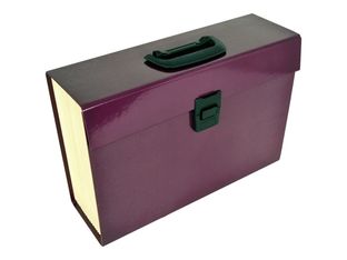 Pierre Henry - Classeur ménager premium (valisette trieur) 20 onglets - aubergine