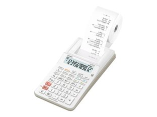 Casio HR-8RCE - Calculatrice imprimante - LCD - 12 chiffres - alimentation batterie - blanc