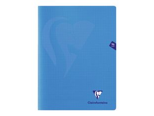 Clairefontaine Mimesys - Cahier polypro 24 x 32 cm - 96 pages - petits carreaux (5x5 mm) - bleu