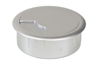 Lot de 6 Passes câble - diam 6 cm - gris