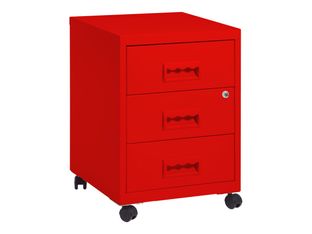 Caisson mobile - 3 tiroirs - rouge