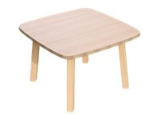 Table basse WOODY - L60 x H40 x P60 cm - plateau hêtre