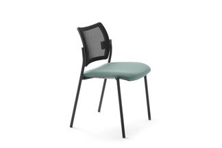 Chaise FRESH - dossier resille noir et assise gris