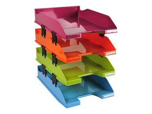 Exacompta Classic COMBO HARLEQUIN A4+ - Bandeja carta - para 254 x 364 mm - colores variados (paquete de 4)